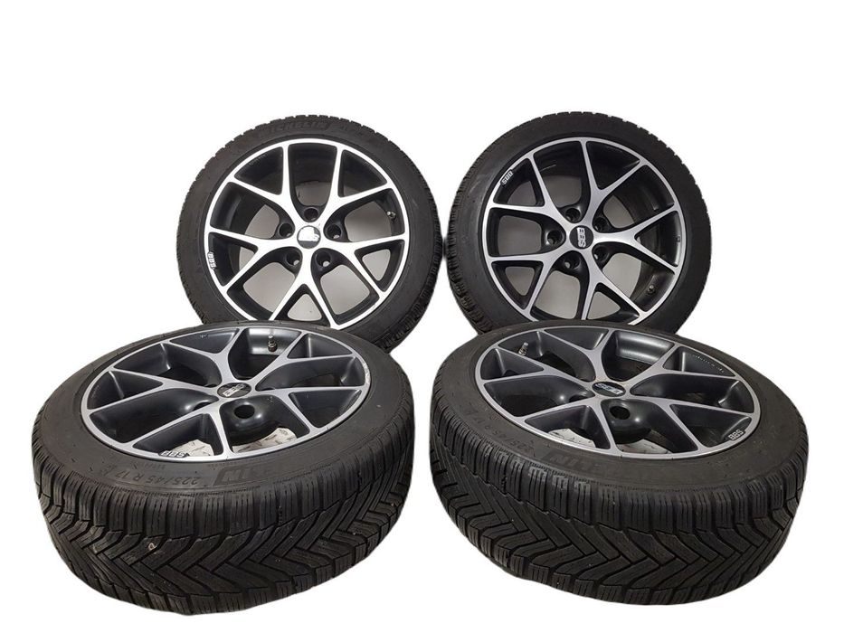 ŁADNY KOMPLET 4x BBS  KOŁA ALUFELGI VW AUDI SKODA SEAT ZIMÓWKI MICHELIN 225 45 17 8,0x17 ET42 5x112