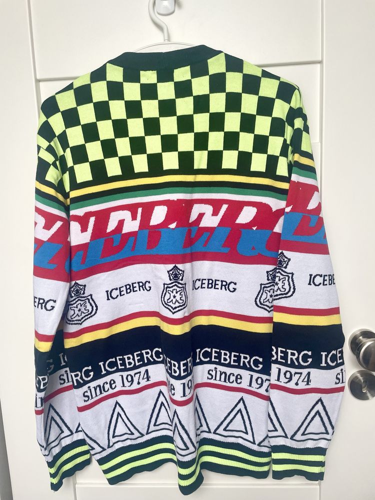 Iceberg UNIKATOWY kolorowy damski sweter M