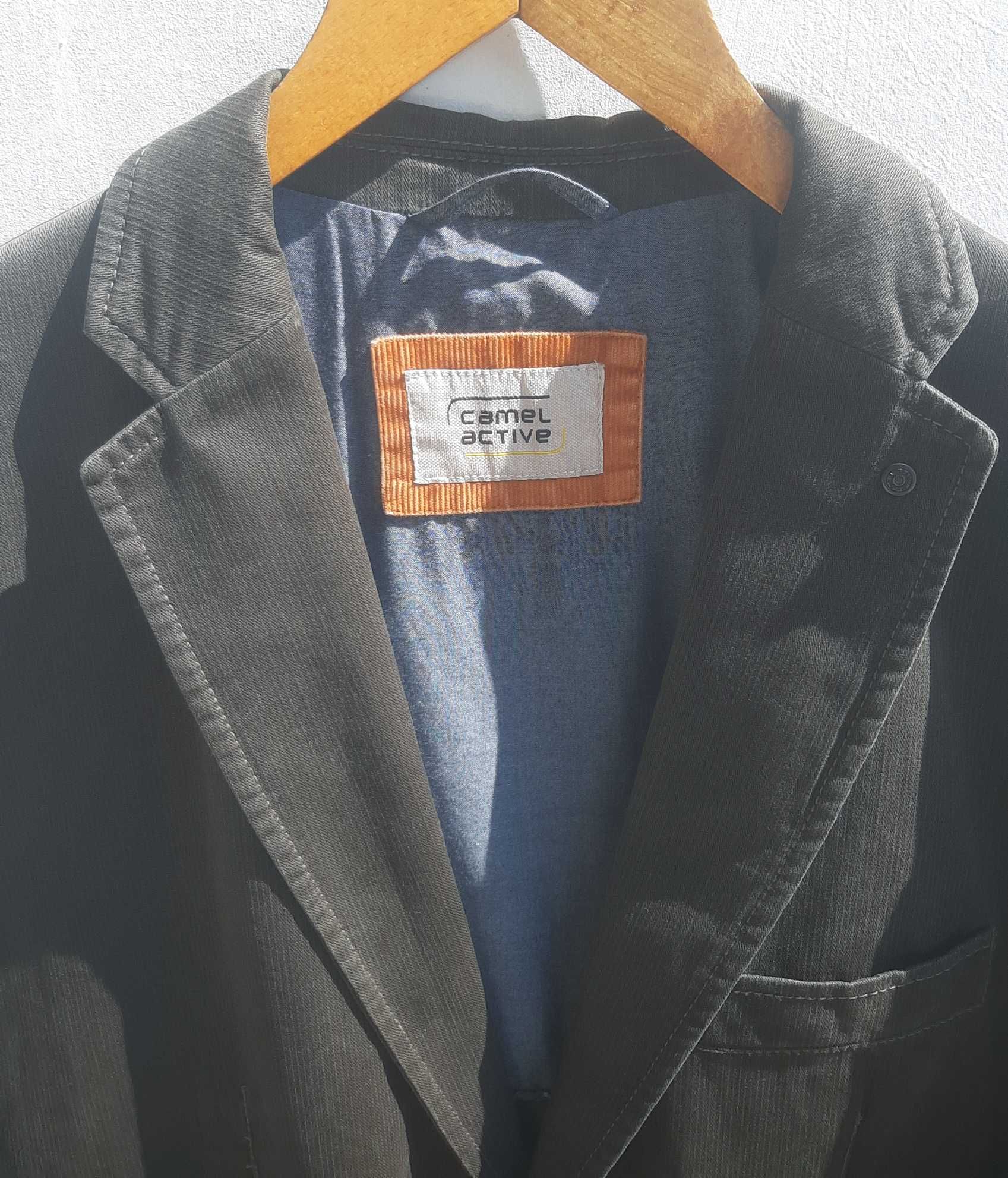 Camel Active marynarka męska blezer 100% bawełny khaki r.56 logowana