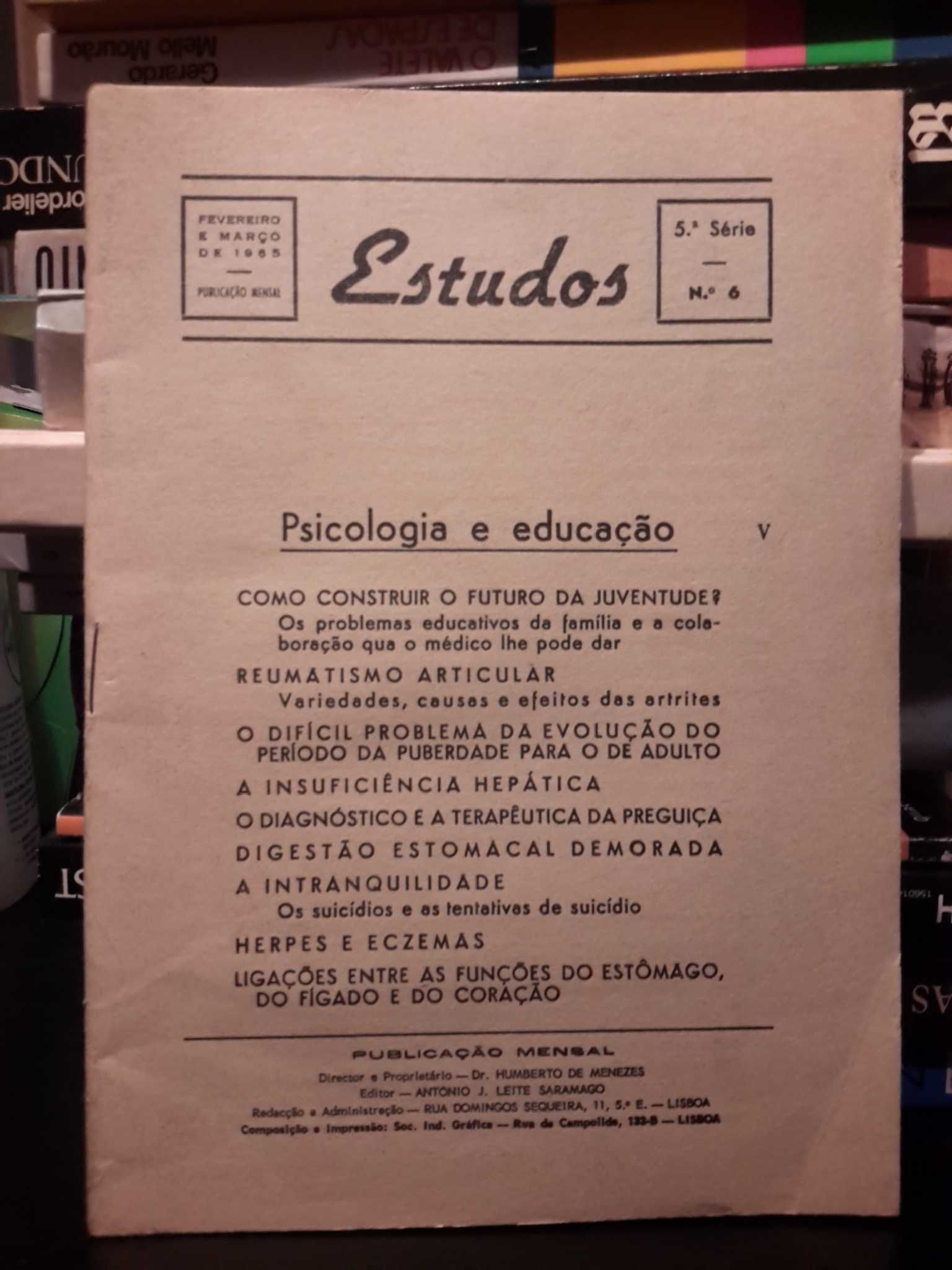 Psicologia e Educação V (Estudos, 5.ª série, N.º 6)