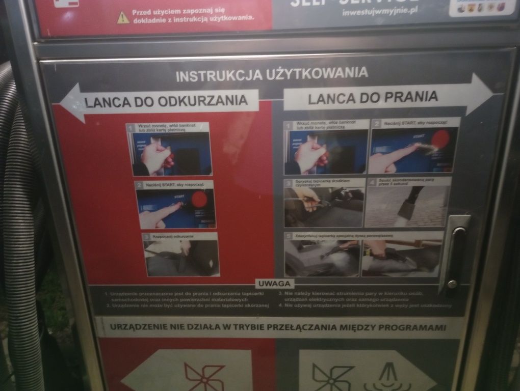 Odkurzacz piorący parowy  samoobsługowy pranie tapicerki parą wodną