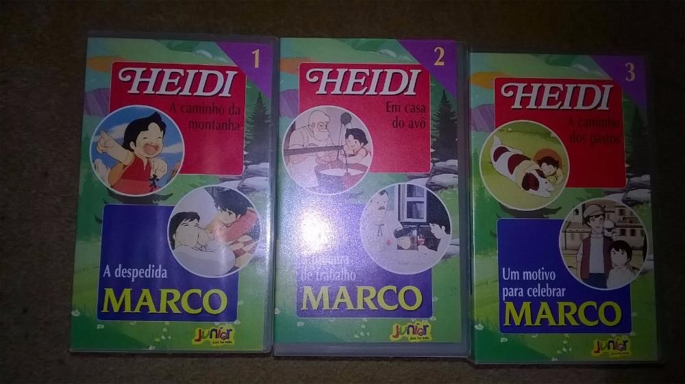 Vídeos VHS Heidi e Marco