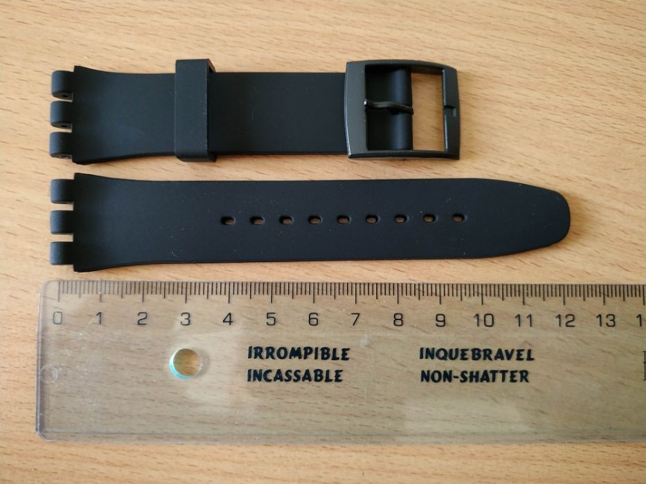 Braceletes Swatch em silicone, 16mm e 19mm, Gent, Irony, Skin, NOVAS