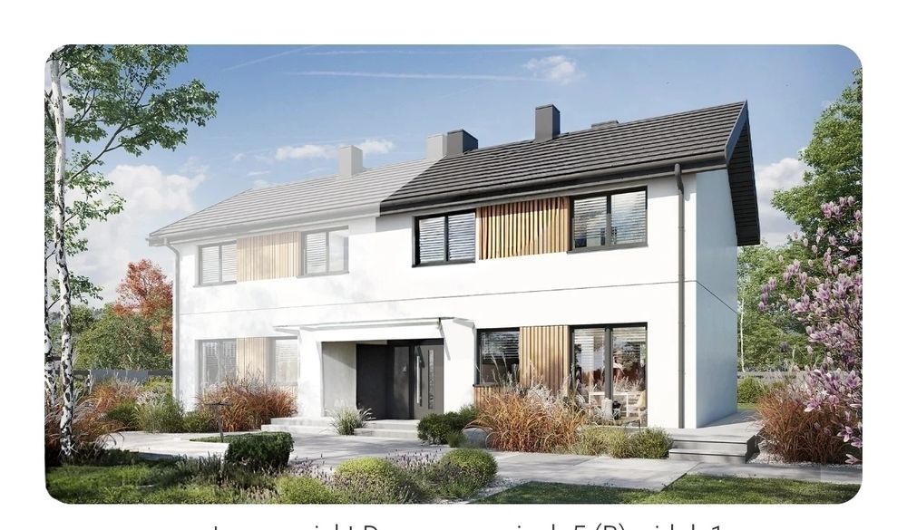 Dom koło Krakowa jednorodzinny z ogrodem w zabudowie bliźniaczej