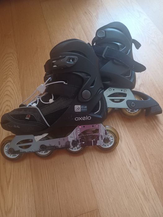 Patins em linha OXELO (Decathlon) – Adulto, ajustáveis 37 a 40