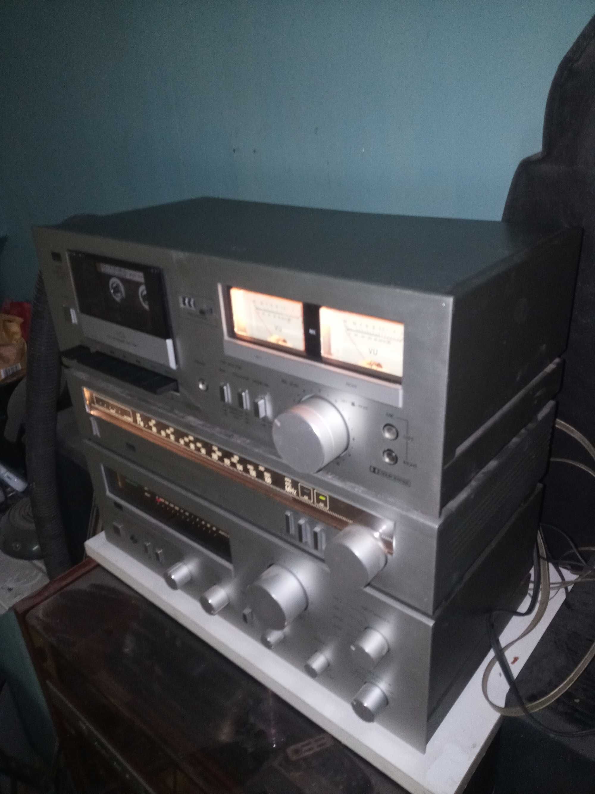 Zestaw sansui wzmacniacz tuner deck +kolumny sansui