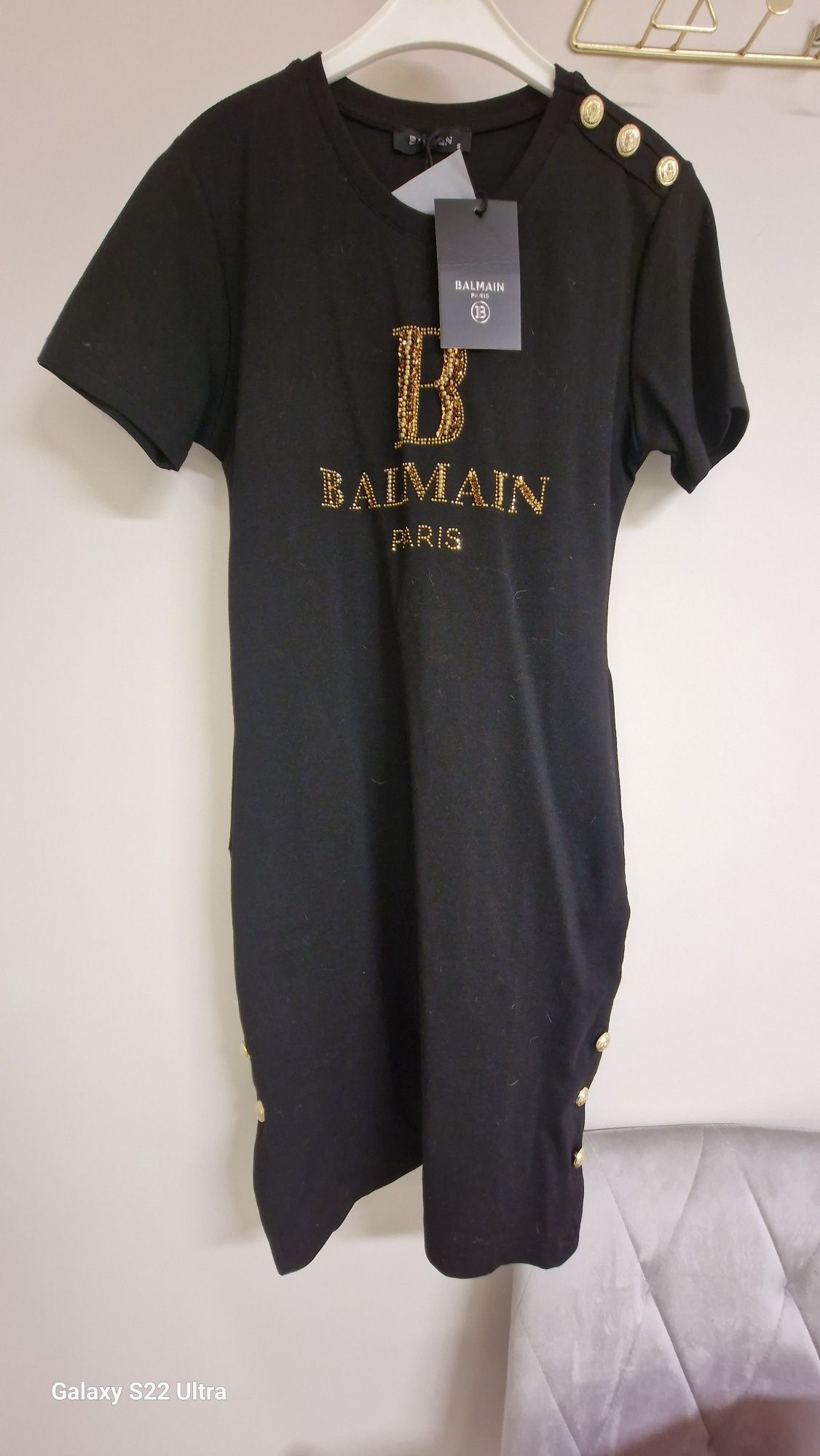 Sukienka dzianinowa BALMAIN NOWA S