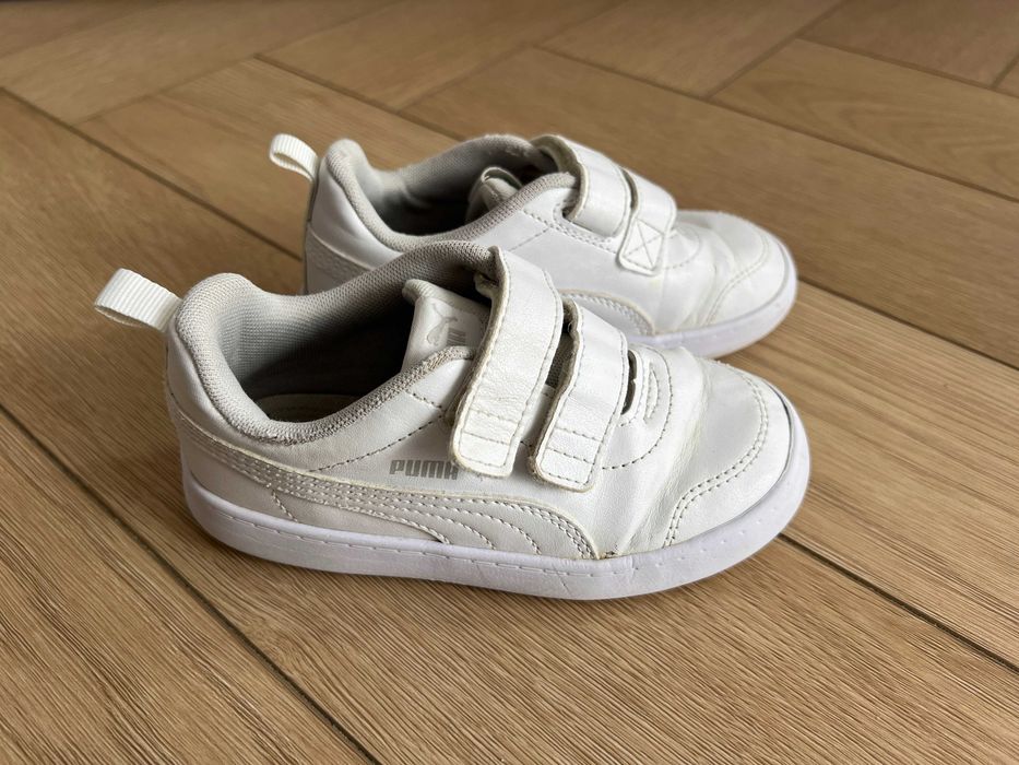 Buty sportowe na rzepy Puma Courtflex v2 białe rozmiar 25