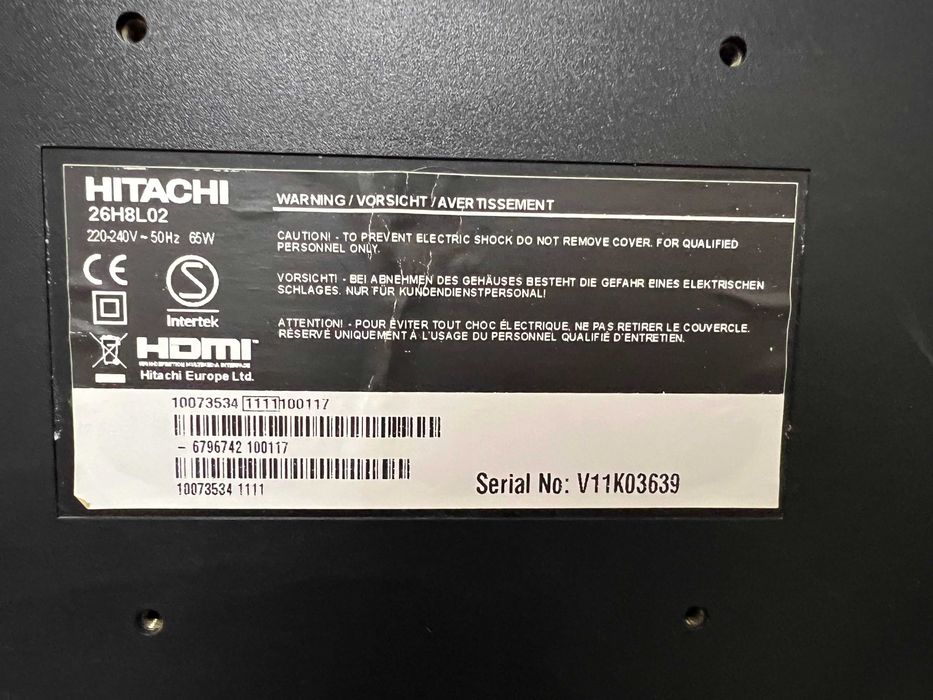Телевізор HITACHI 26H8L02
