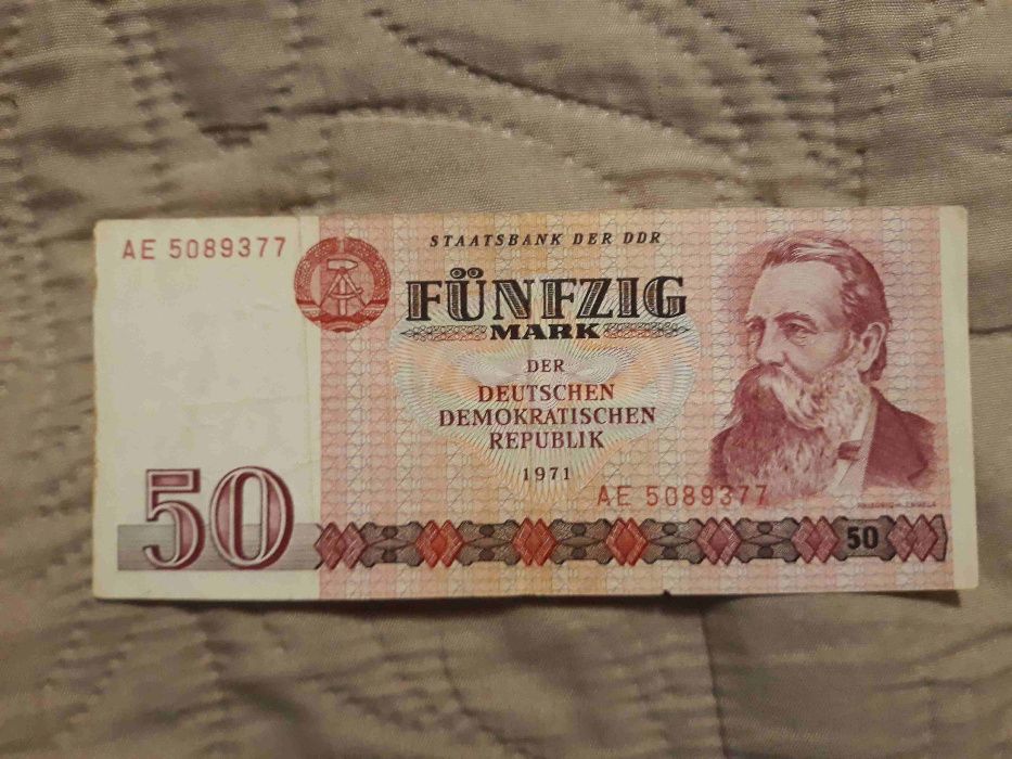 Banknot 50 Mark marek 1971 r (Niemcy) rzadki egzemplarz, SUPER STAN!