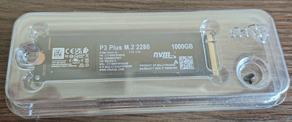 SSD Crucial P3 Plus  1TB, M.2, PCI-E 4.0