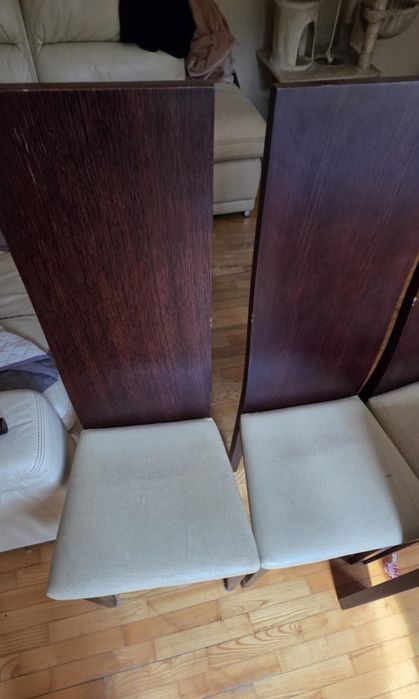 Stół z drewna + 6 krzeseł wenge 140/230×90