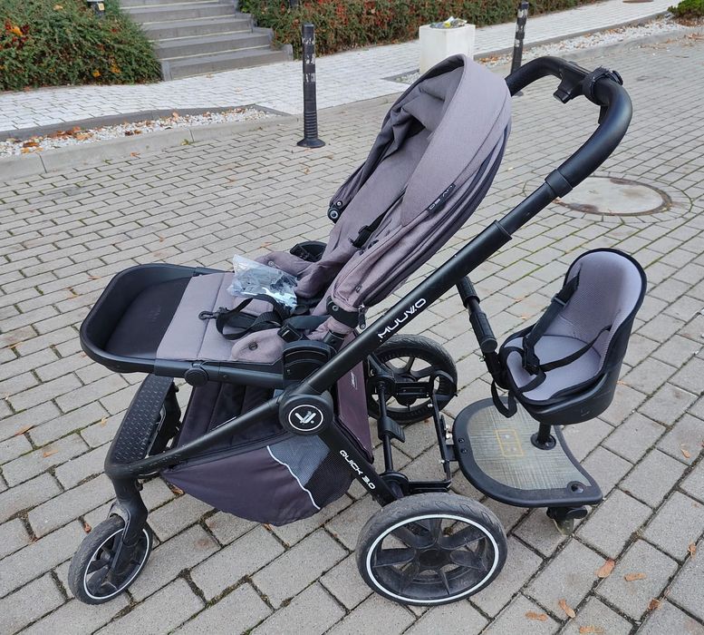 Dostawka do wózka z fotelikiem X RIDER 2w1-kołaLED