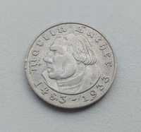 Германия 2 марок 1933 г. Лютер Серебро