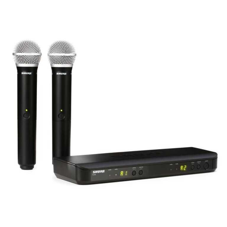 MICROS SHURE SM58 S/FIO - Sistema Duplo 518Mhz-539Mhz