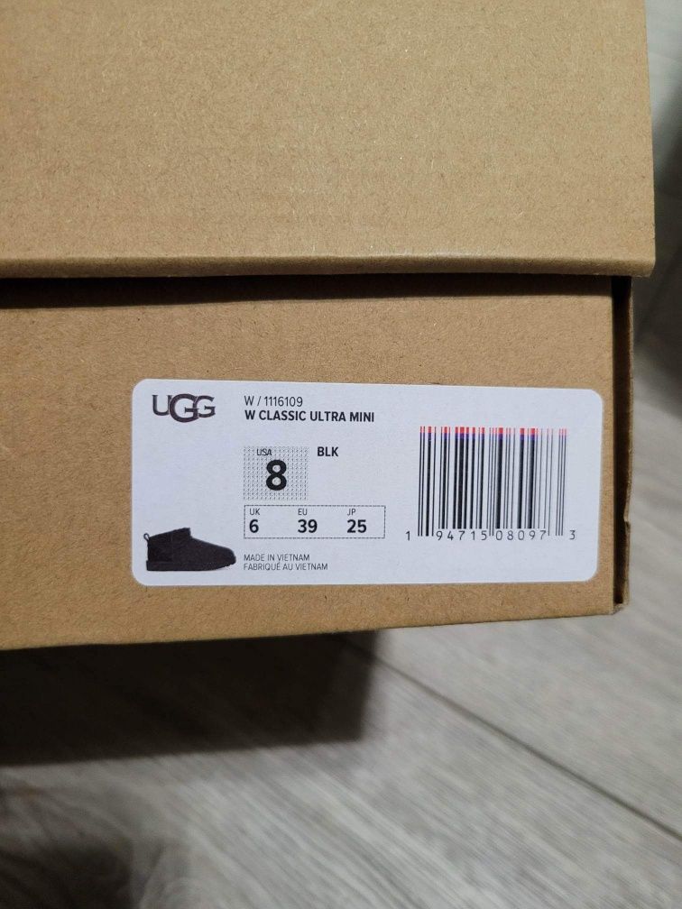 UGG mini czarne orginalne rozmiar 39