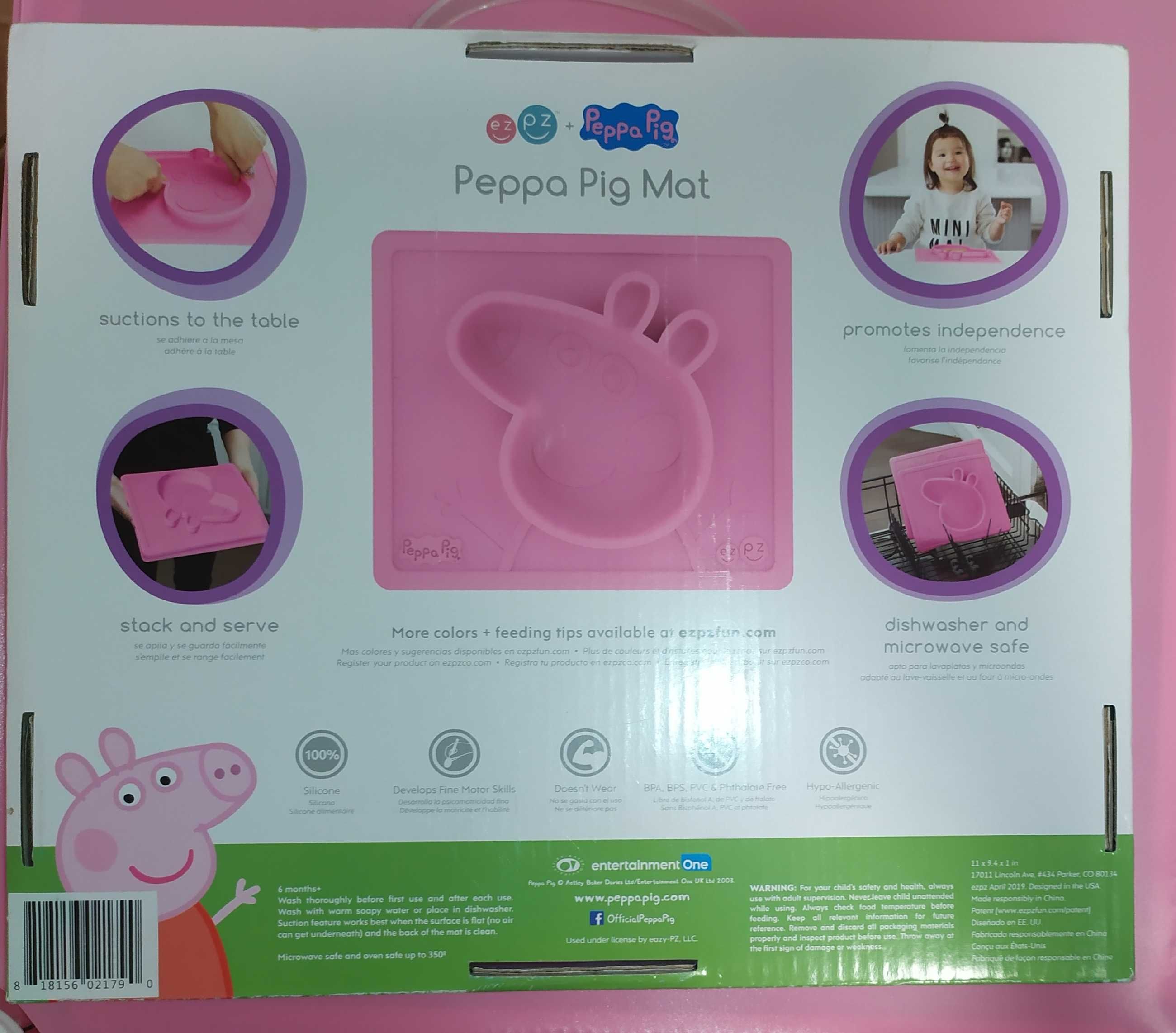 Nowa silikonowa podkładka i miseczka 2w1 Peppa Pig™ Mat EZPZ