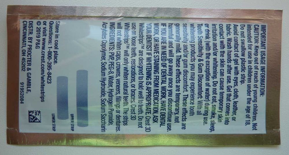 Paski wybielające CREST 3D CLASSIC VIVID 10 pasków z USA