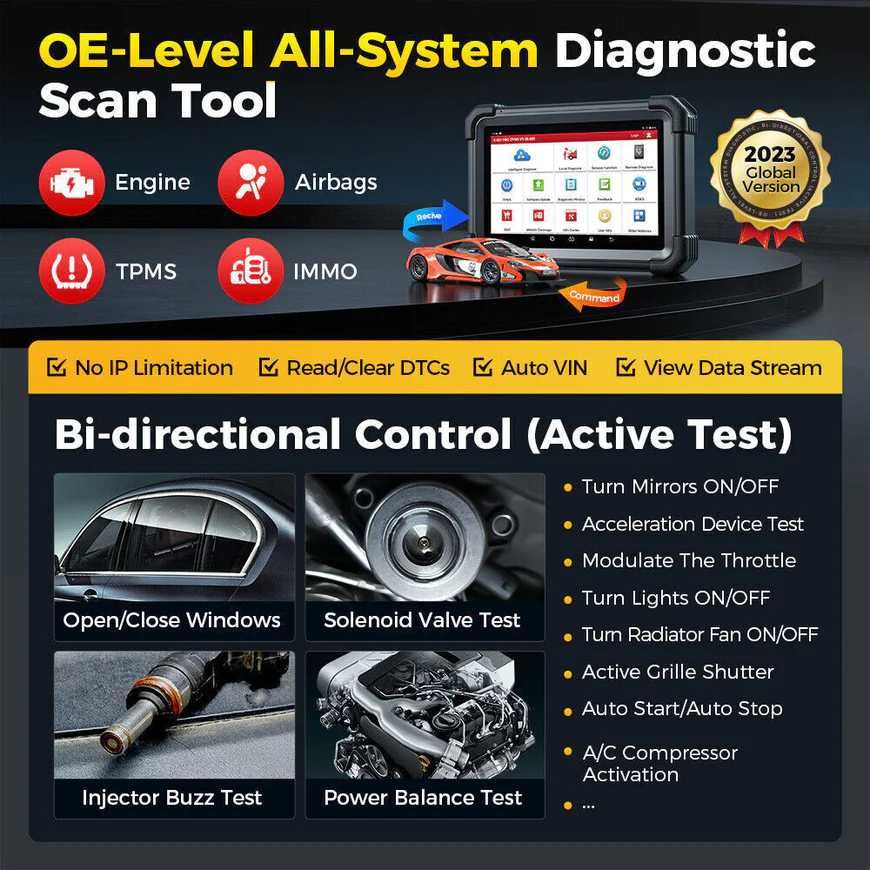 Launch X431 PRO DYNO Maq Diagnostico OBD + 36 Funções (NOVO)