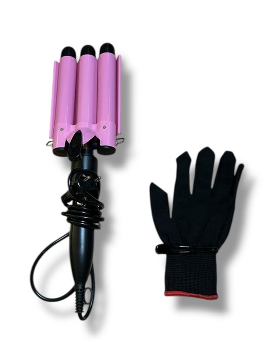 TOP4EVER HE-19 3-ствольні щипці для завивки, 25 мм, 2 регулятори темп.