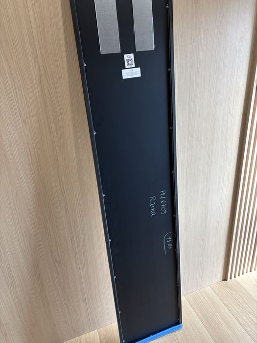 Lustro 200x40 cm czarna rama – NOWE, eleganckie, loft / nowoczesne