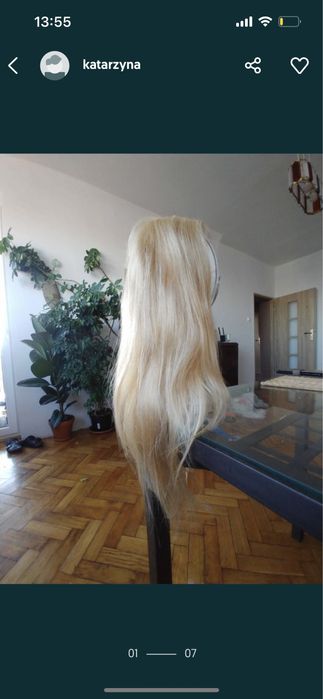 Peruka naturalna z włosów ludzkich