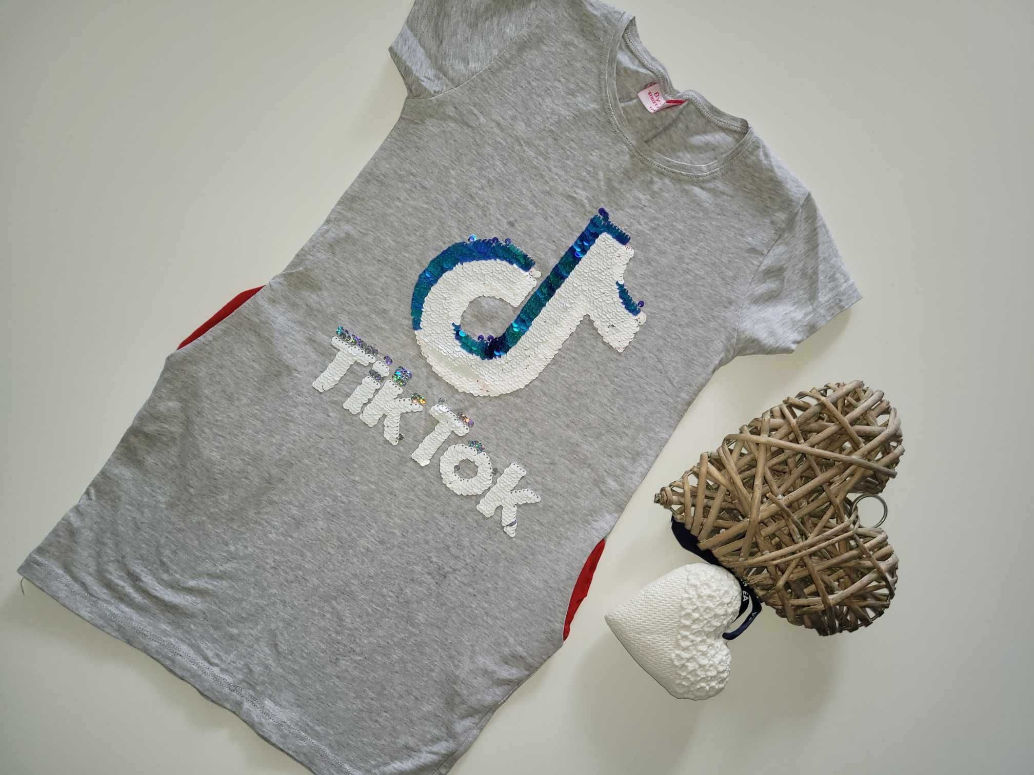 Śliczna Tunika Dziecięca z Cekinowym Logo TikTok