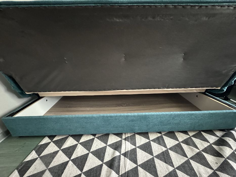 Wersalka rozkładana turkusowa sofa kanapa
