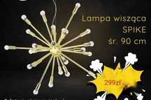 Lampa wisząca Glamour złoto salon duża nowa LED okrągła