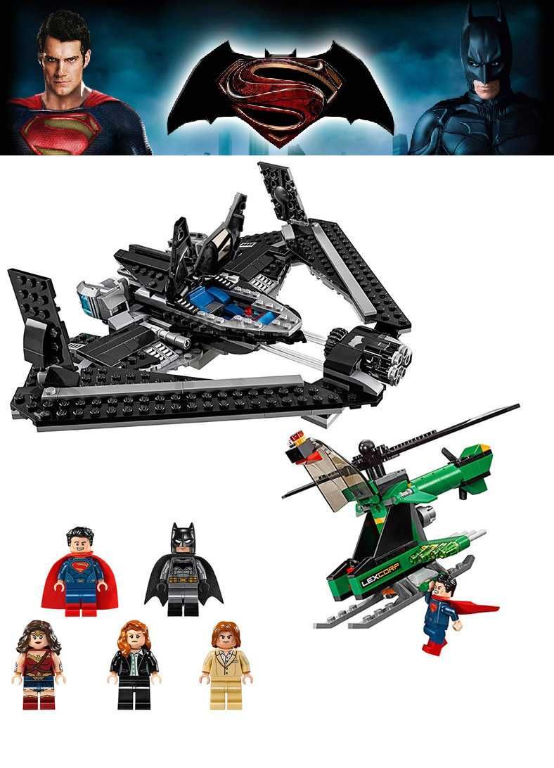 Set / Kit Batman vs Super Homem: Combate no Céu (compatível com Lego)