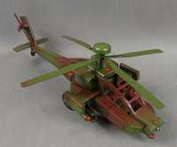 Metalowy HELIKOPTER wojskowy APACZ 38 cm