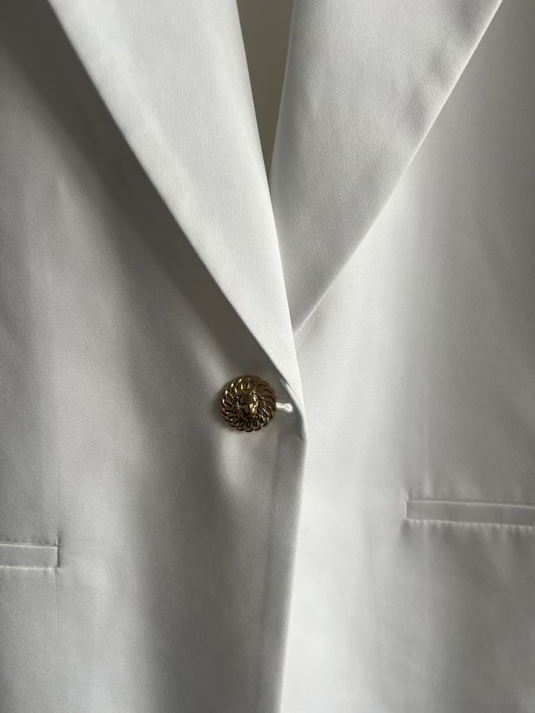 Garnitur bialy elegancki roz S