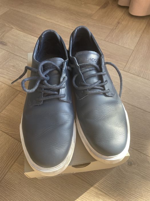 Skórzane granatowe Lacoste Esparre rozm.42,5