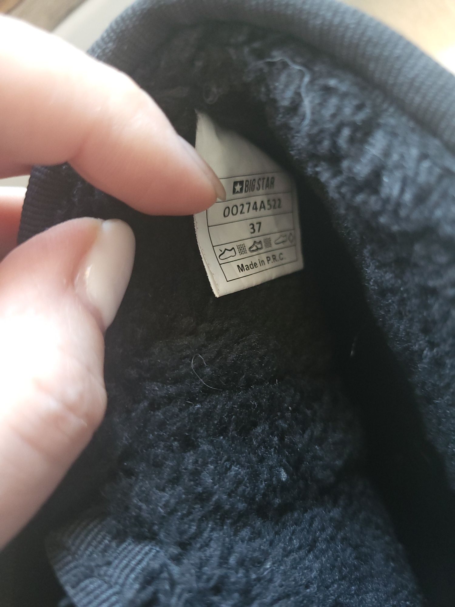 Jak nowe Buty przejściowe śniegowce baranek Big Star rozmiar 37 OO274A