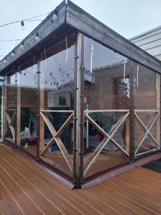 М'які вікна з ПВХ тканини для тераси