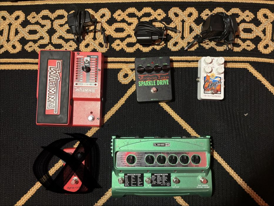 Pedais de Guitarra (Whammy, Canyon, DL4, Dyna Comp, Sparkl Drive)