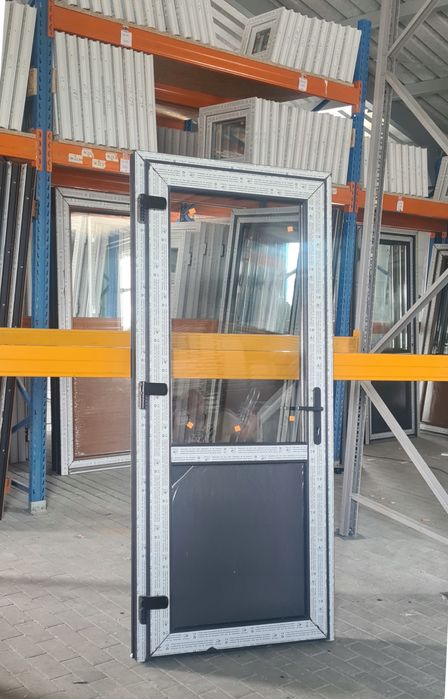 DRZWI Kacprzak 100x210 ZEWNĘTRZNE PCV Sklepowe Antracyt Lider OLX