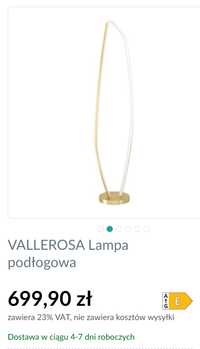 VALLEROSA Lampa podłogowa Led zlota