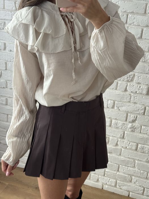 100% bawelna koszula z falbanką  lekka delikstma dla skóry