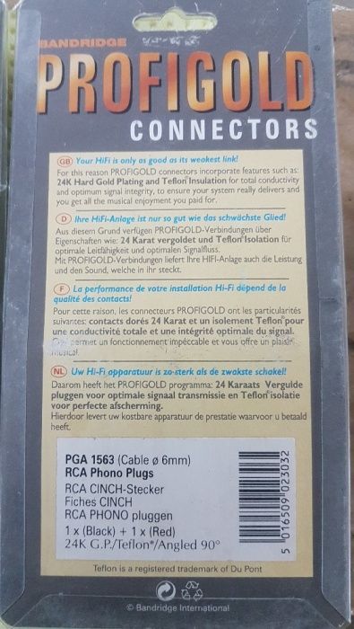 Разъём RCA bandridge profigold PGA 1563