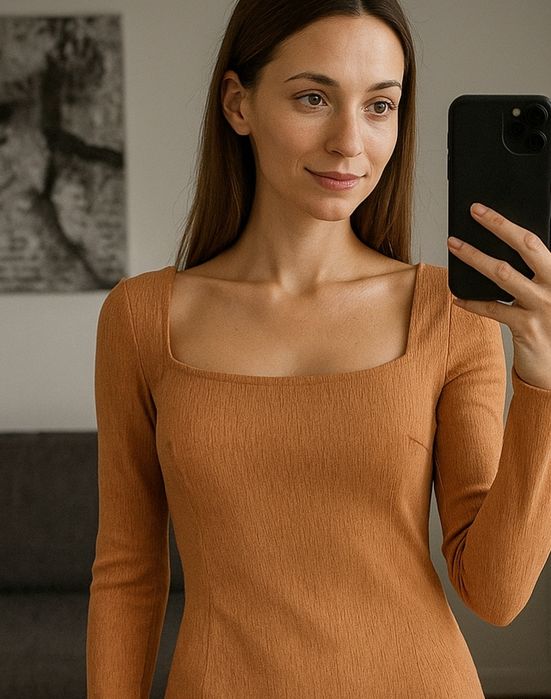 Brązowa sukienka 38/M