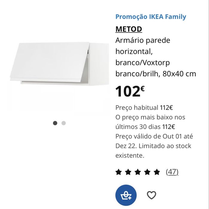Armario suspenso Metod Ikea 80x40