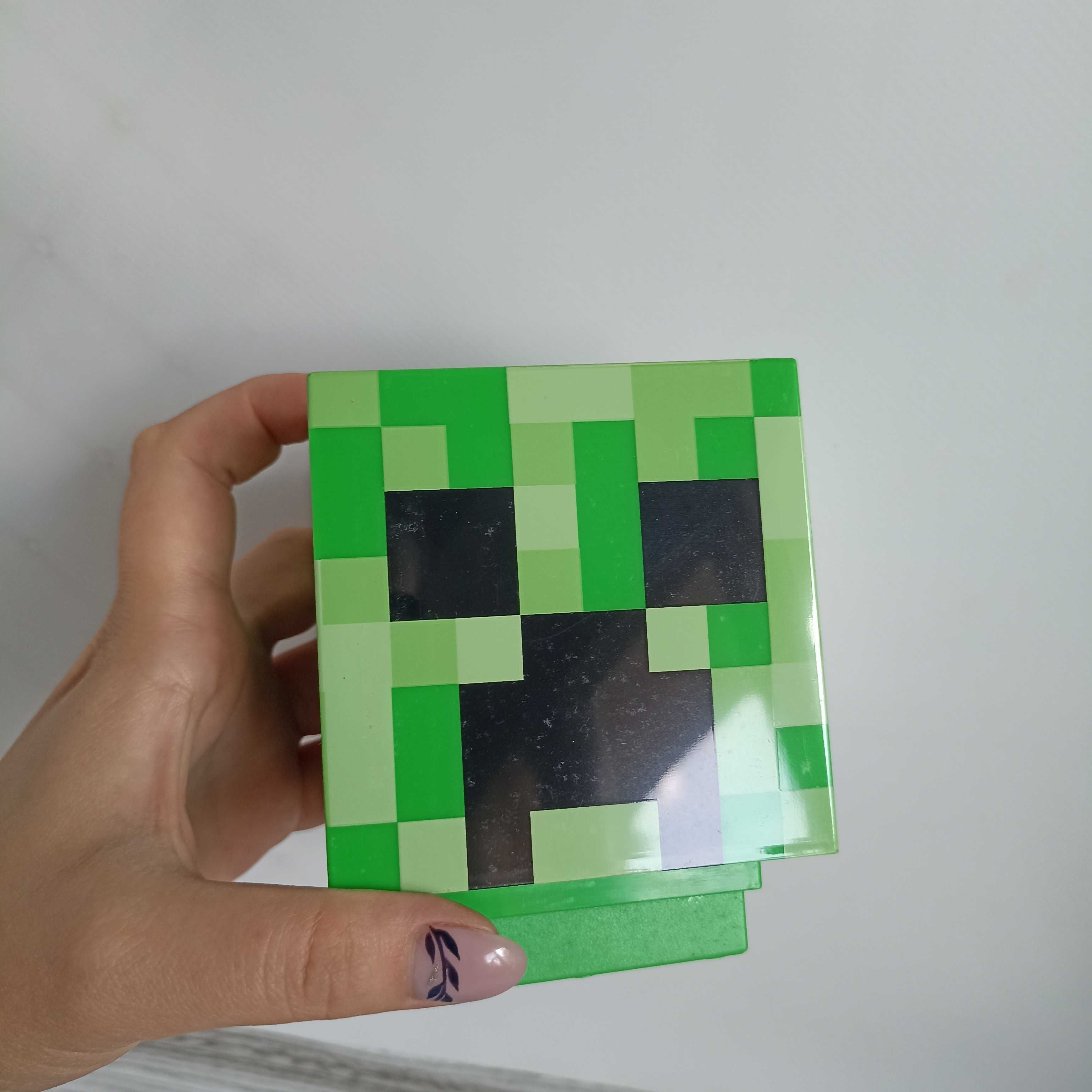 Нічник Крипер Майнкрафт Minecraft LED на батарейках 1.5V ААА та юсб