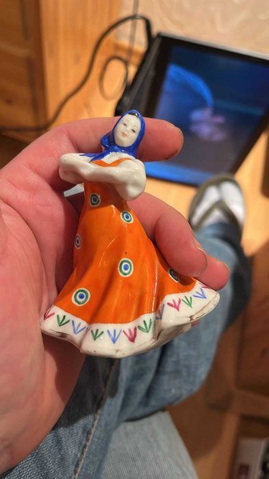 Статуэтки дулево, русский перепляс, 3 шт