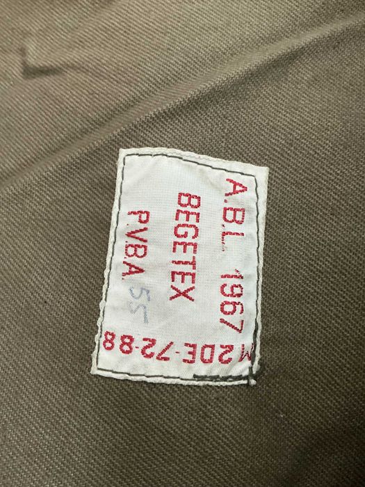 Oryginalny mundur wojskowy ABL (Belgia 1967) – marynarka, spodnie, pas