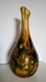 Wazon hortensja wysoki 35 cm kolorowe szkło prl
