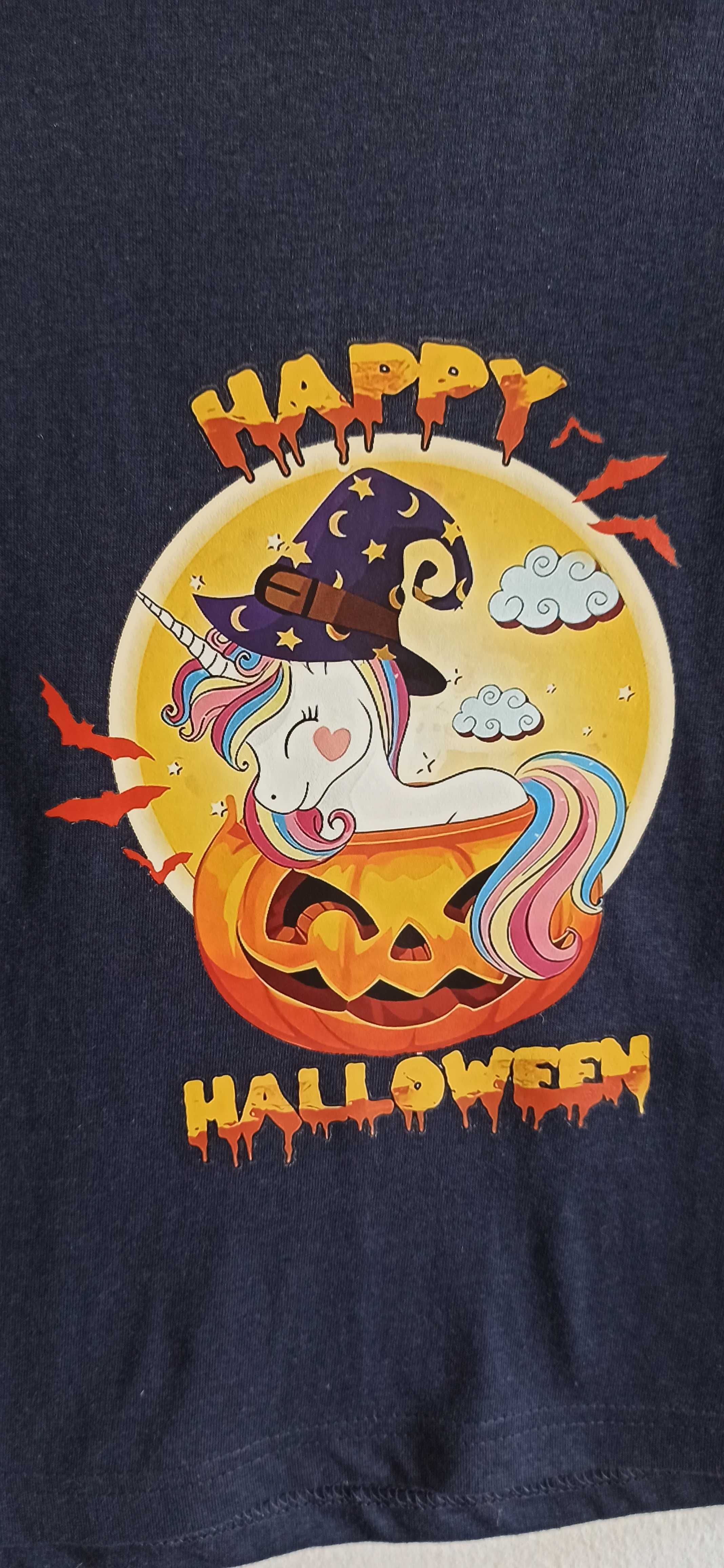 T-shirt de Halloween com unicórnio para criança