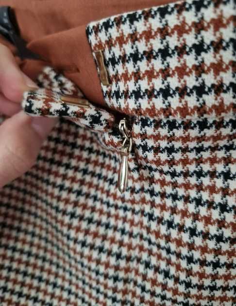 Kraciasta spódnica mini w kratę elegancka klasyczna wygodna Esprit,6 S