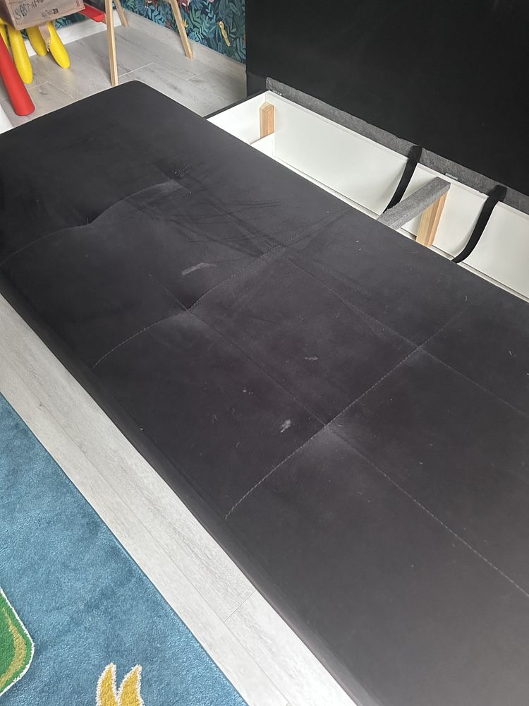 Łóżko tapczan kanapa bialo-czarna 190x140