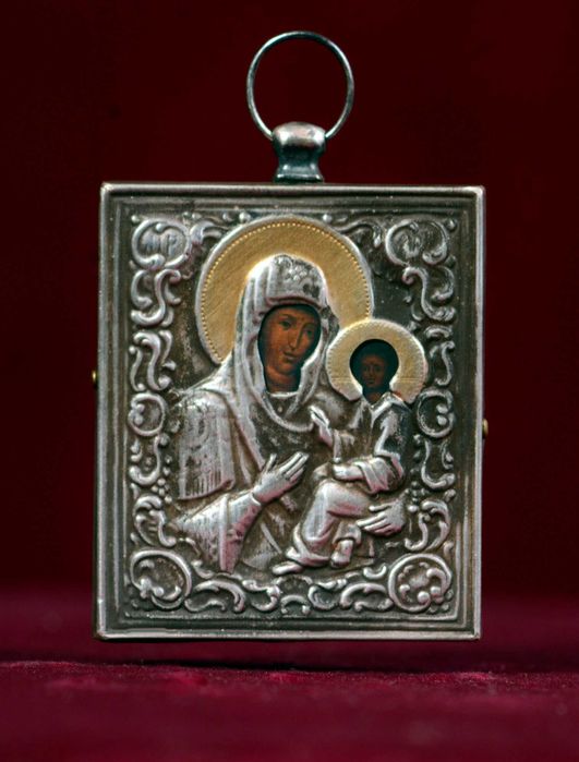 Ikona srebrna Madonna Przewodniczka SREBRO Ag 925